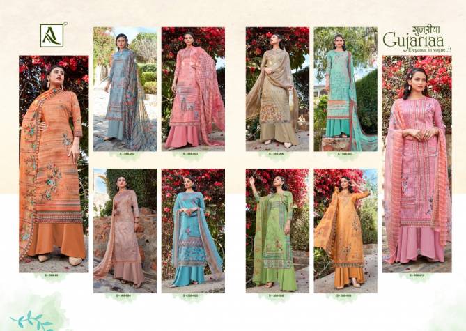 Alok Gujariaa Fancy Cotton Casual Wear Pure Zam Cotton Digital Print with Swarovski Diamond  Dress Material Collection
